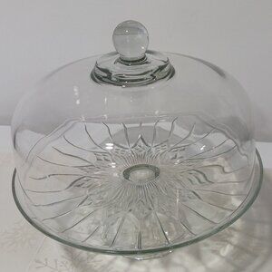 Glass Cake Stand with Dome